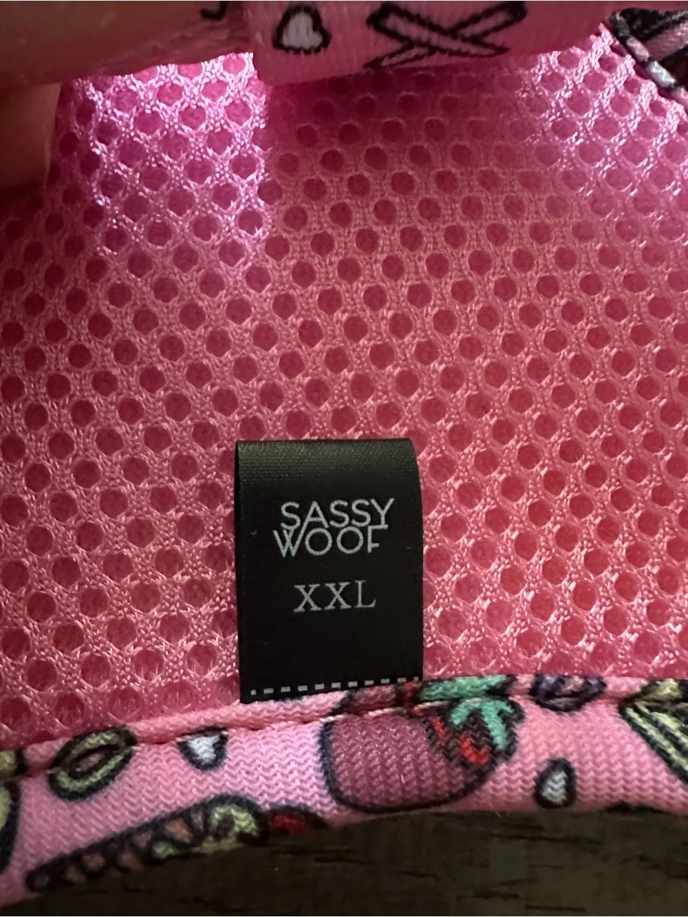 Sassy Woof Adjustable Pink No pull dog harness-size XXL